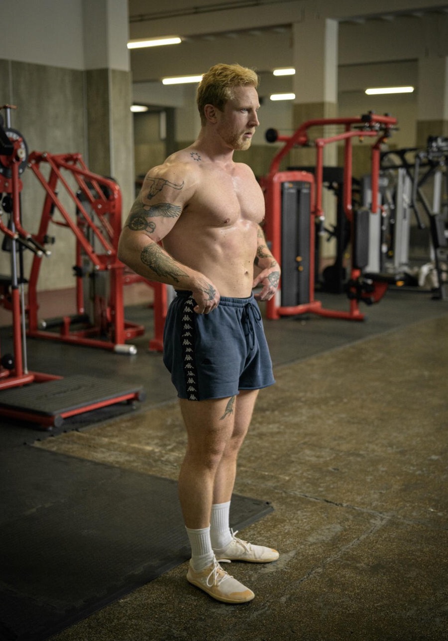 Chris Grindl in the training room
